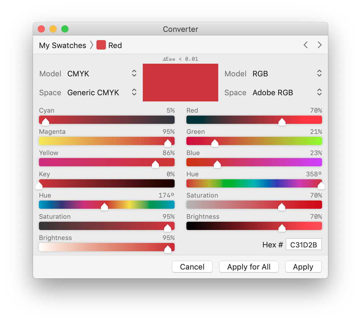 Swatch Book Editor - Color Converter